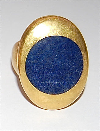 Orbit circle blue lapis ring