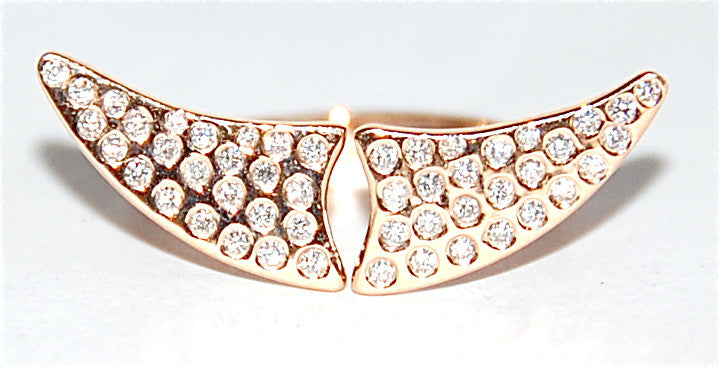 18kt Gold diamond fin ring