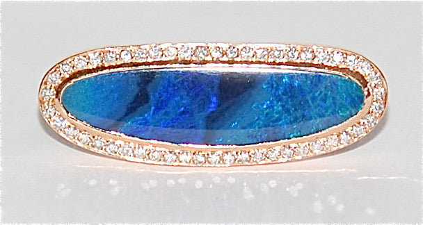 18kt Gold with paved diamond ring