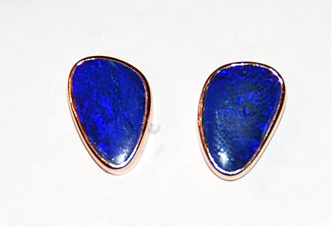 Plain opal earring